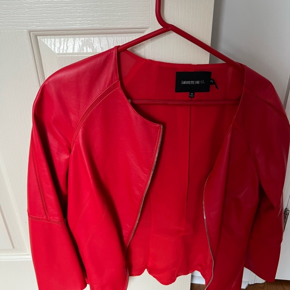 Red leather Lafayette - Picture 4 of 9